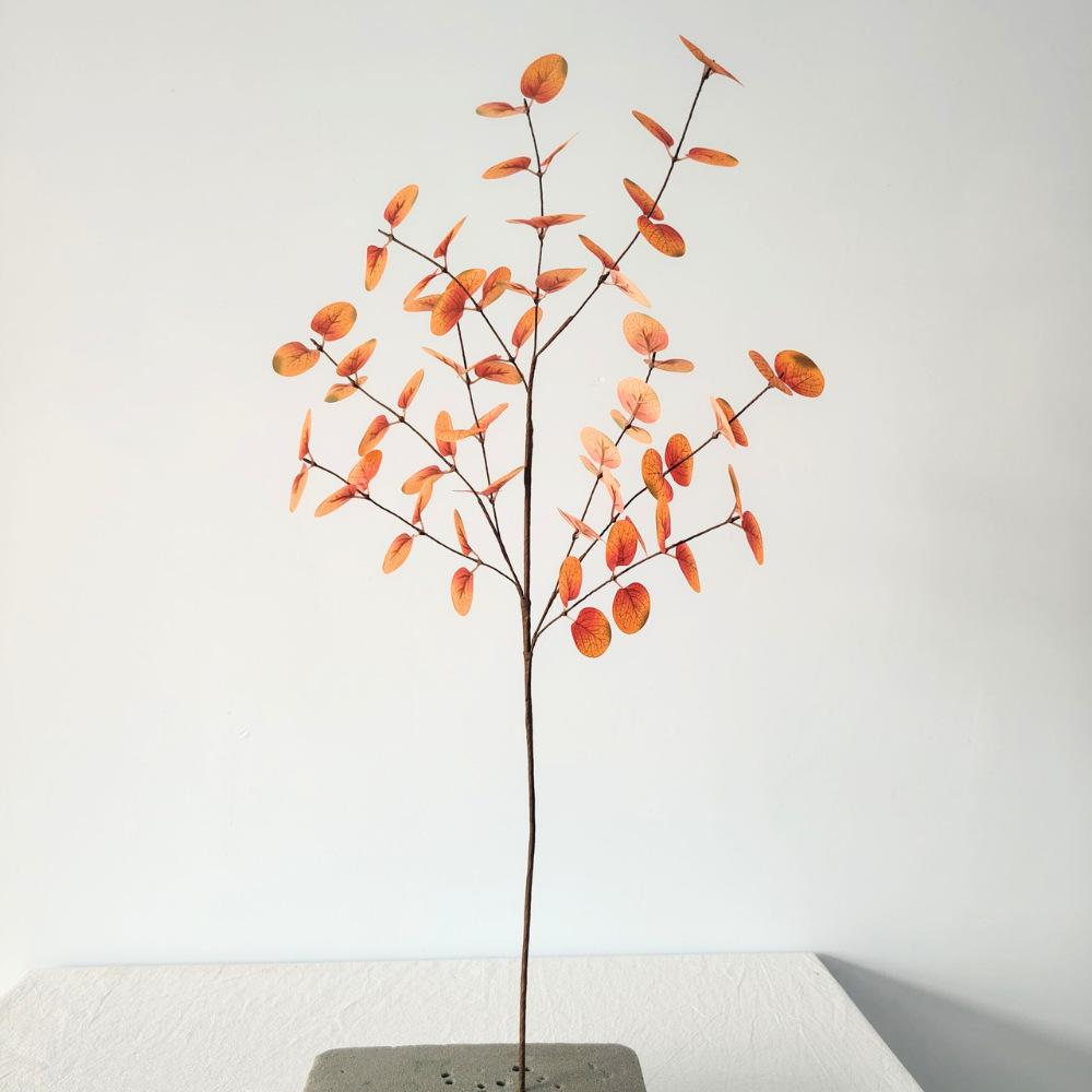 Artificial Plant Autumn Color Eucalyptus Long Branch Home Garden Decor Fake Leaves Wedding Party Decoration Ornaments