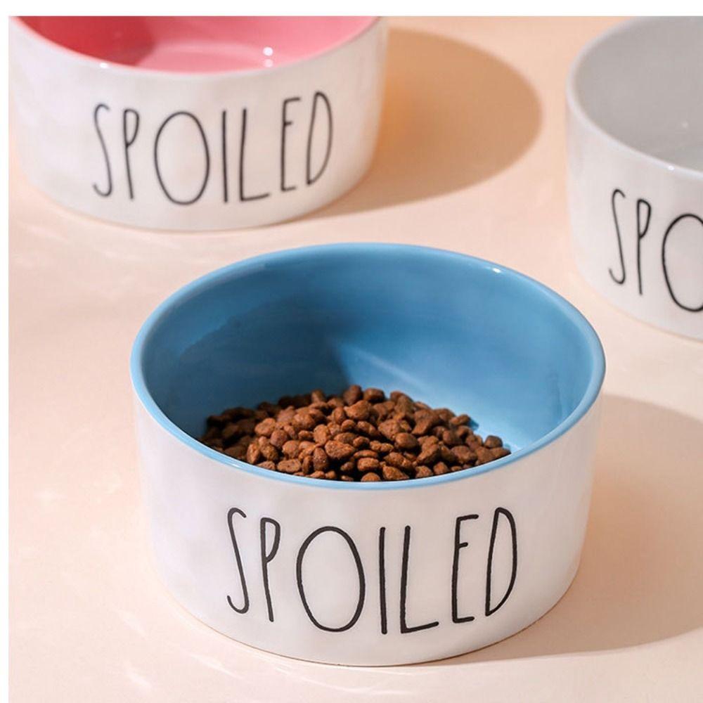 

Cute Dog Food Feeding Basin Creative Cat Drinking Feeder Pet Supplies Pet Bowl Water Container S білий