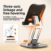 Metal Dualaxis Rotating Phone Tablet Stand With Folding Design For Lazy Viewing Comfort