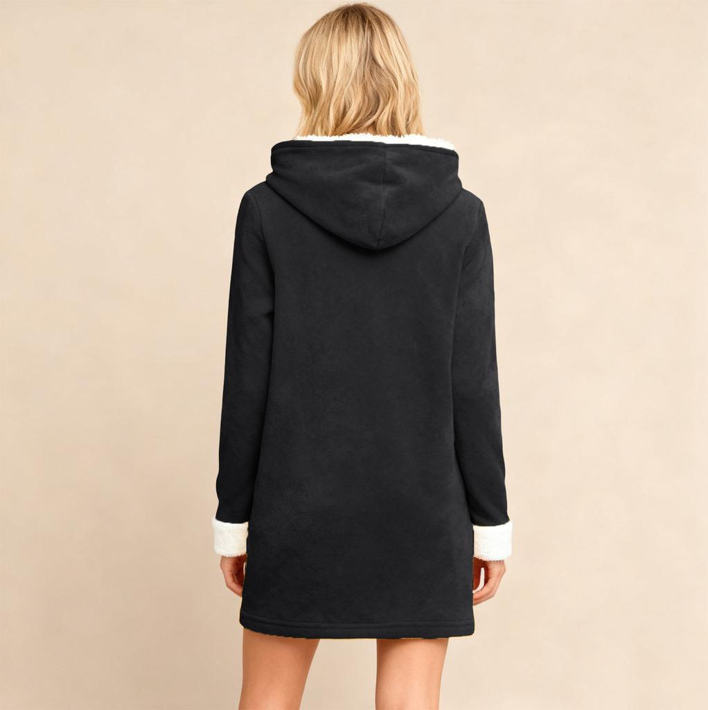 Damen Locker Einfarbiges Oberteil Verdickt und Fleece Lammfell Warm Enganliegende Basisschicht