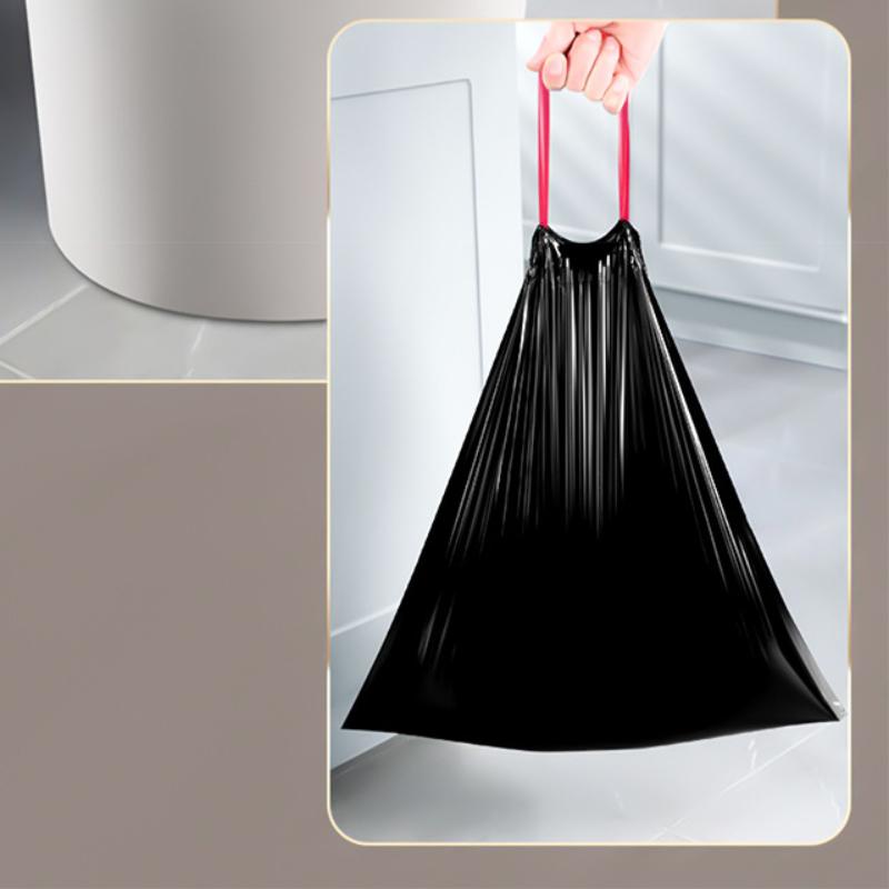 Müllbeutel mit Kordelzug, nicht schmutzig, vergrößert und verdickt, für den Haushalt und die Küche, tragbar, aus Plastik, mit Kordelzug