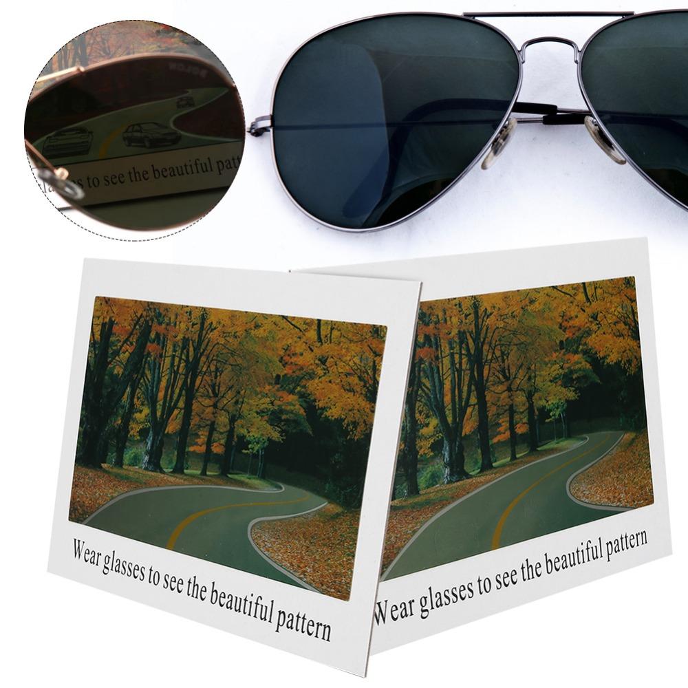 2Pcs Polarized Pattern Sunglasses Tester Polarization Test Board Sunglasses Inspection