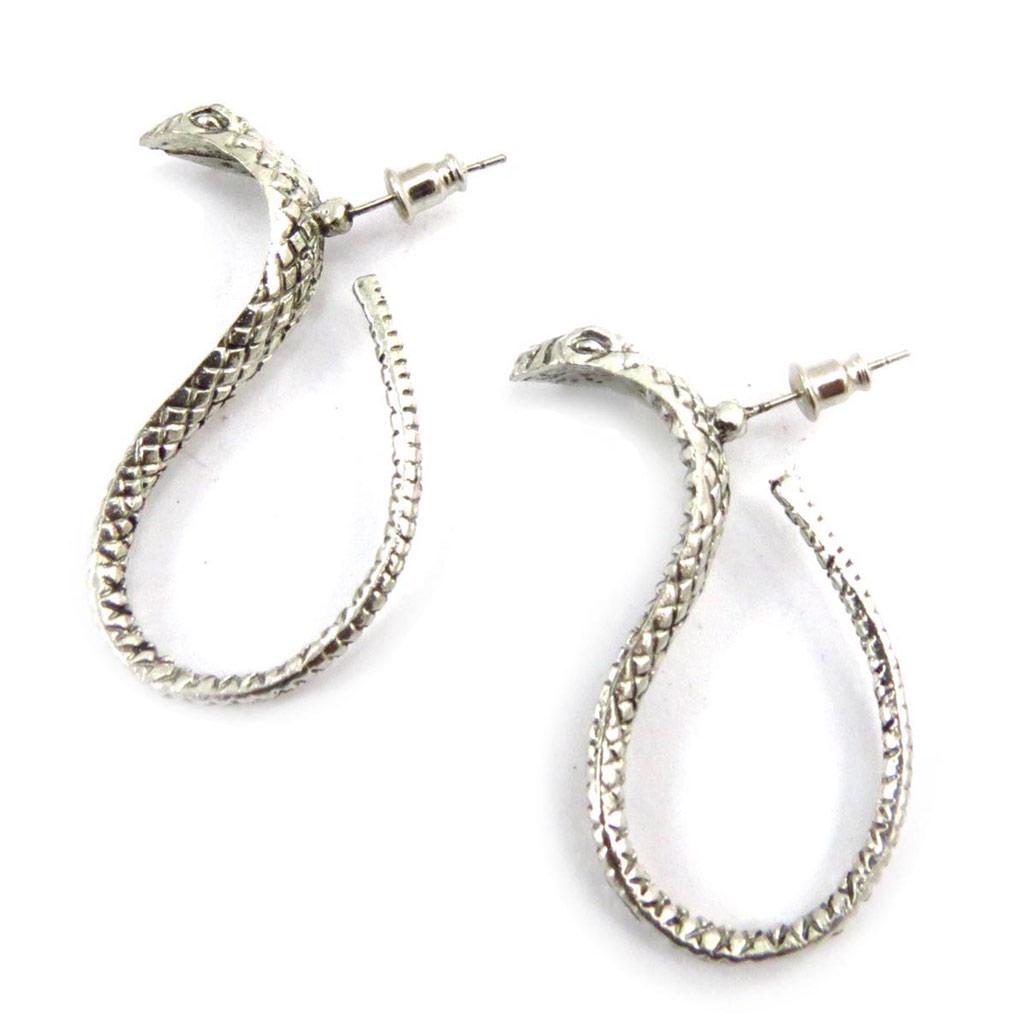 Les Trésors De Lily [J7117] - Silver 'Tentation' Designer Earrings - 5x3 Cm