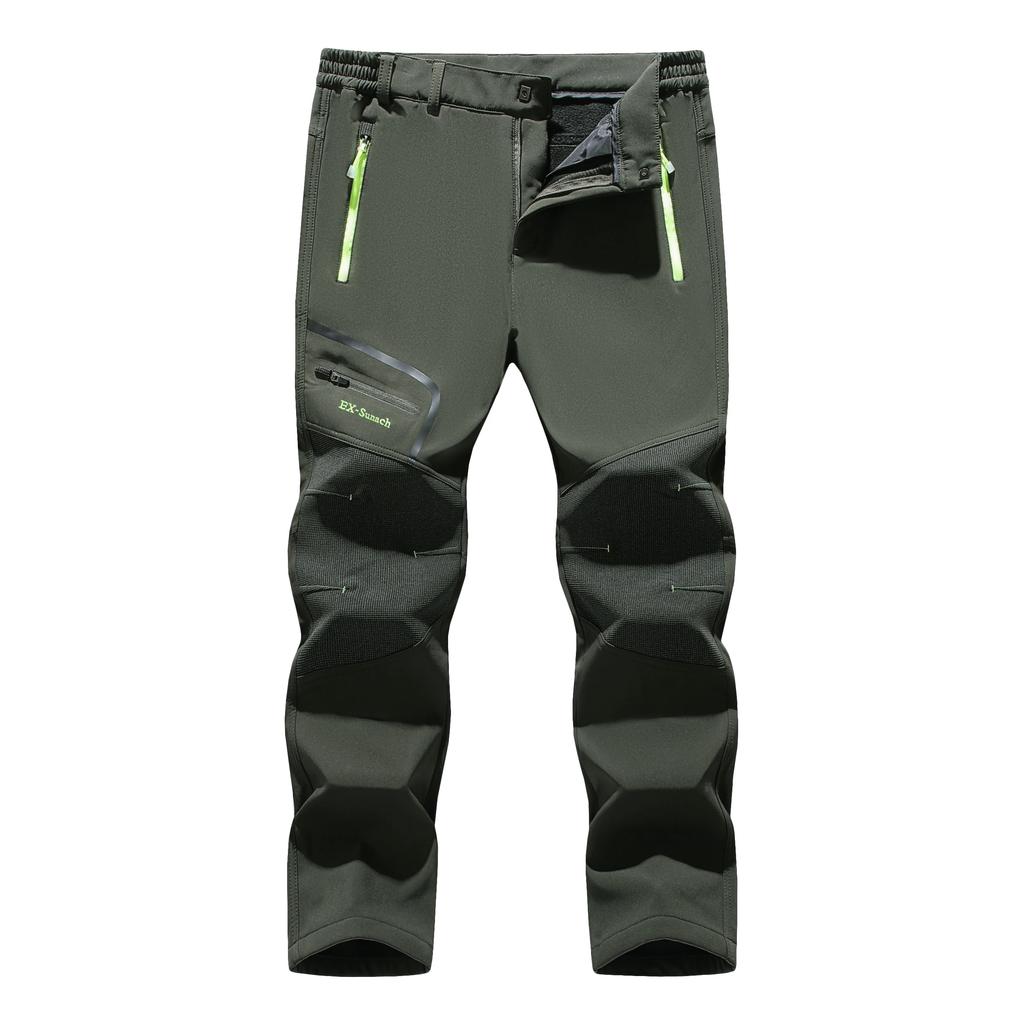Snow Pants Hiking Camping for Men Warm Winter High Quality Walking Male Waterproof Skiing Trekking Trousers Urban Cargo Outdoor Plush