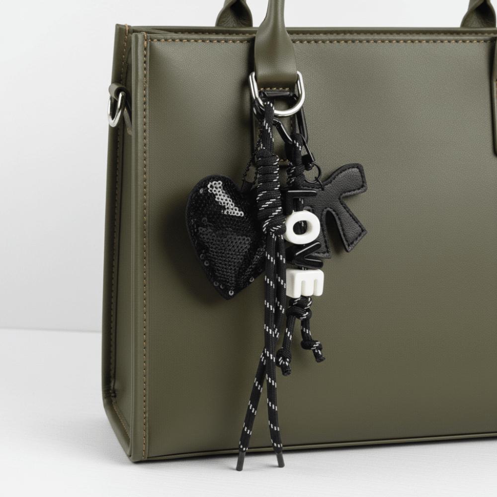 Bag Accessories Love Keychain Heart-shaped Braided Rope Pendant Love Pendant  Birthday Gift