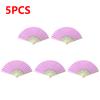 White Purple Foldable Paper Fan Portable Chinese Bamboo Fan Wedding Gifts For Guest Birthday Party Decoration Kids Painting