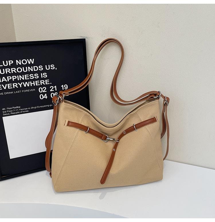 

Canvas tote bag women s large capacity 2025 new spring and summer shoulder messenger bag three-purpose backpack хакі