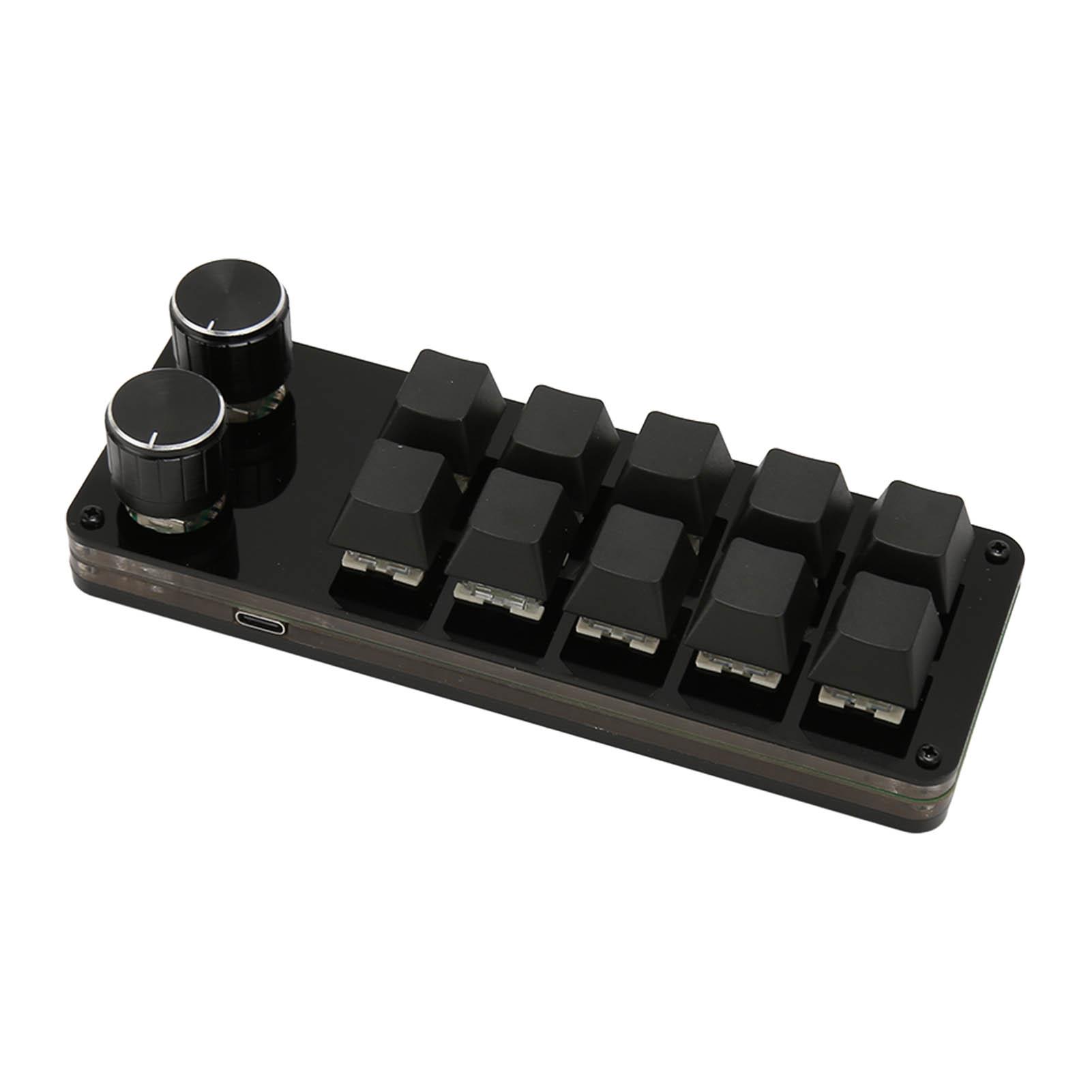 

Программируемая клавиатура 10 клавиш 2 регулятора Синие переключатели Механическая С возможностью горячей замены Мини-клавиатура для игр Офис Медиа