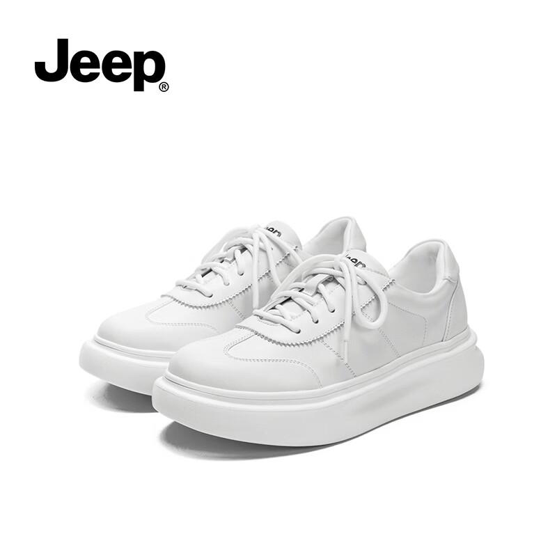 JEEP Women s White Platform Height-Increasing Sneakers 36