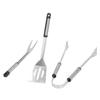 3pcs/set Stainless Steel Grilling Kit with Fork Shovel Clip Durable BBQ Grill Tools Set