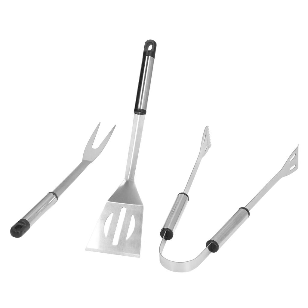 3pcs/set Stainless Steel Grilling Kit with Fork Shovel Clip Durable BBQ Grill Tools Set