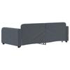 Extendable Daybed Dark Gray 90 x 190 cm Velvet