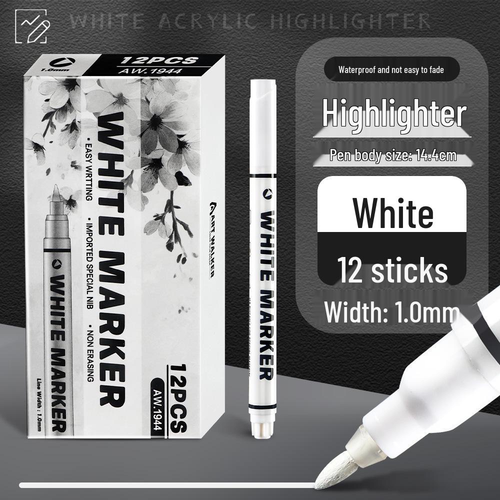 

Extra Thick White Oil-Based Quick-Dry Waterproof Marker for Art Highlights & Outlining