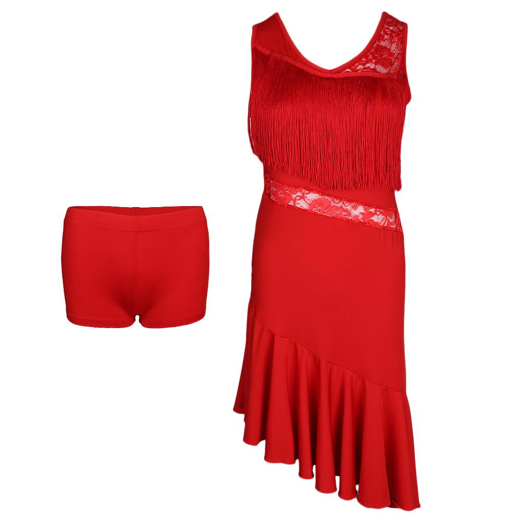 1 Piece Latin For Women Girls Tassel Tango Costume