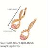Luxurious Water Drop Shape Zirconia Dangle Earrings for Women 2025 New Fashion Earring Golden Party Jewelry Accessories