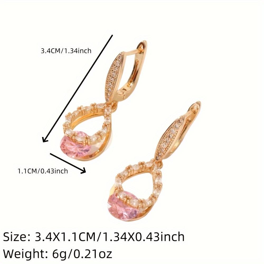 Luxurious Water Drop Shape Zirconia Dangle Earrings for Women 2025 New Fashion Earring Golden Party Jewelry Accessories