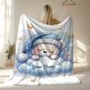 1Pcs Sleeping Bear Printed Flannel Blanket Lightweight Soft Throw Soft All-Season Bedspread for Couch Camping Travel