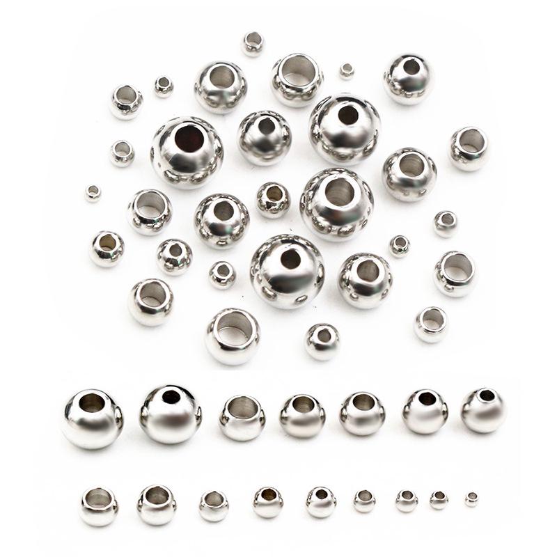 Stainless Steel Colorfast Through-Hole Spacer Beads for DIY Jewelry (30-100 pcs)
