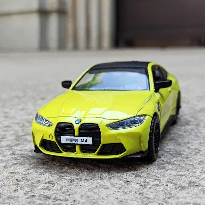 Model de mașină din aliaj BMW M4 IM Supercar 1/32 cu lumină sonoră de tragere înapoi, colecție de cadouri pentru copii, model de jucărie turnat sub presiune