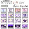 Fashion Purple Charm Heart Cat Rabbit Star Flower Eyes Moon Italian Charm Links Fit 9mm Stainless Steel Bracelet DIY Making Gift