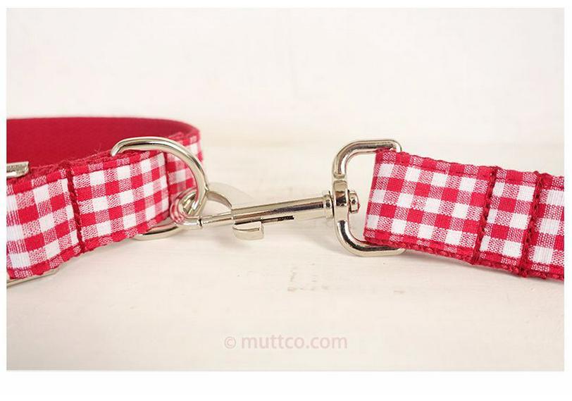 Plaid Bow Tie Dog Collar & Leash Set (UDC-047) by MUTTCO