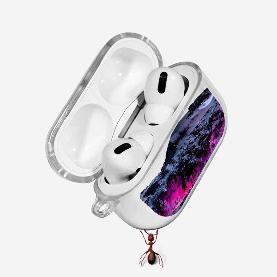 Case For Airpods 4 Pro Pro3 3 1 2 Pro2 Clear Earphone Cases Cover Snow Mountain Airplane