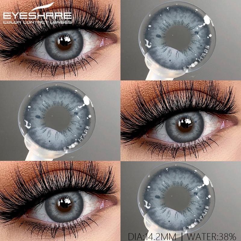 1 Pair Colored Pupils for Brown Color Eyes Green Eye Contacts Cosmetics Natural Blue Eye Lenses for Makeup Gray Pupils