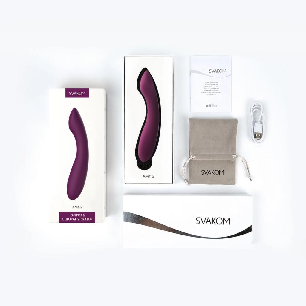 Svakom - Amy 2 G-Spot and Clitoral Vibrator Purple