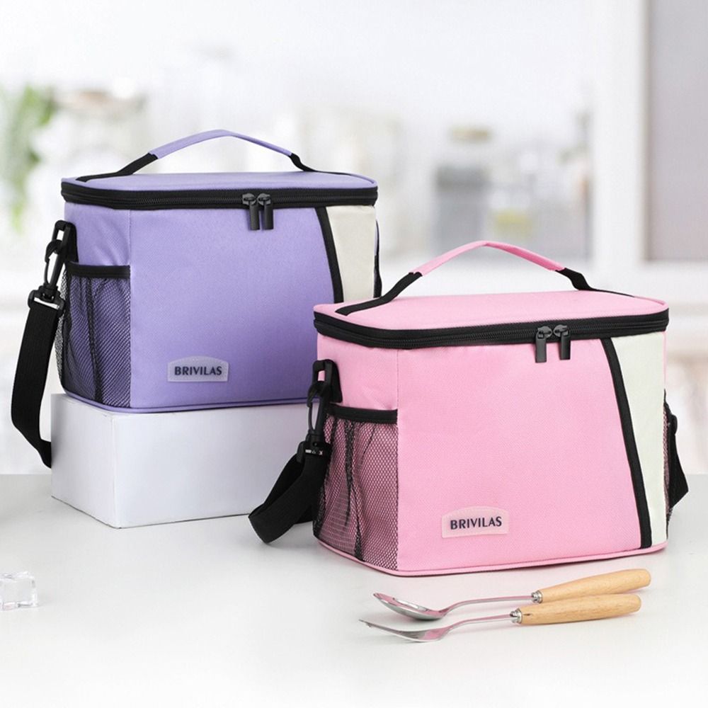 Creative Large Capacity Insulated Lunch Bag Reusable Food Drink Storage Women's Casual Handbag Waterproof Camping Picnic Bag