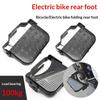 1Pair Universal Mountain Bike Electric Bike Folding Footrest With Elastic Spring Oversized Design Rust-Resistant Paint Finish