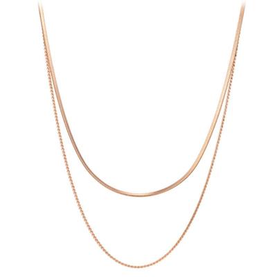 ELLE Jewelry Herringbone Layered Necklace ELBRNN192