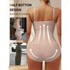 Damen Bequemer Atmungsaktiver Frontknopf-Bodysuit Einfarbige Bauchkontrolle Po-Anhebende Formgebende Jumpsuit