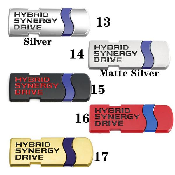 Car Sticker Emblem Auto Badge Decal for Hybrid Synergy Drive Letter Prius Camry Rav4 Crown Auris Honda Focus Toyota Styling