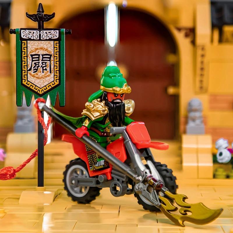 Building Block Man Figurine Three Kingdoms Zhuge Liang Armor Version Lu Bu Children's Assembly Toy Boy Holiday Gift Collection