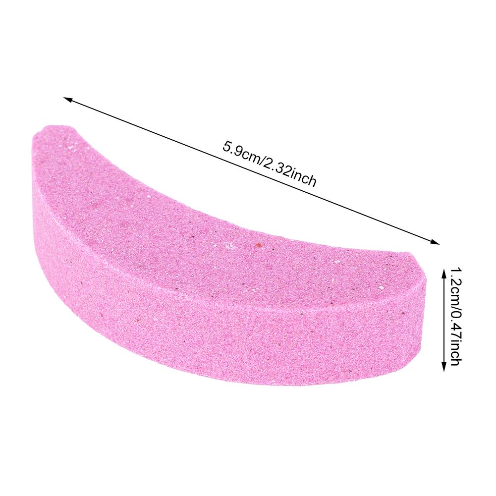 10 Pcs Chainsaw Sharpener Portable Crescent Shaped Pink Chain Grinding Stone