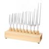 9 Pcs Tuning Fork Set 174 285 396 417 528 639 741 852 963Hz Tuning Fork Sound Healing Tool with Hammer and Wood Base