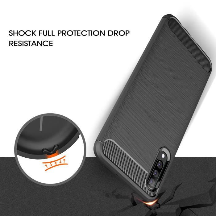 Coque - samsung - galaxy a70 - ultra-mince - silicone - antichoc - noir