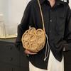 Summer Beach Straw Weave Bags Retro Cutout Crossbody Bags Travel Beach Straw Small Shoulder Bags For Women All-match Casual