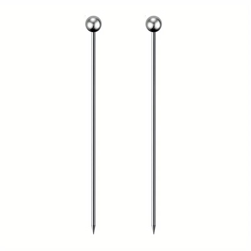 4pcs Stainless Steel Cocktail Picks Fruit Picks Cocktail Sticks For Bar Pub Club Restaurant And Home Use Drinkware Accessories