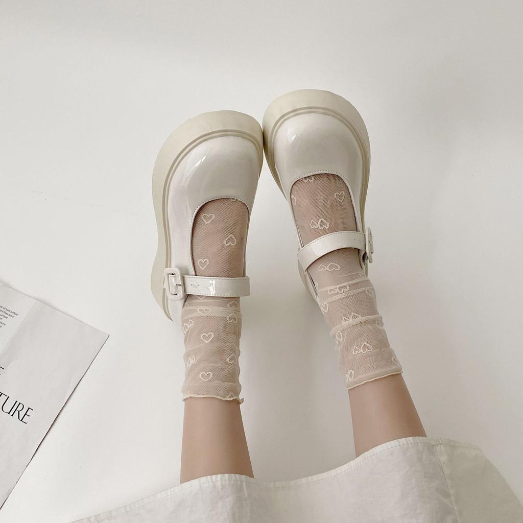 Big head and thick sole increase height Mary Jane small leather shoes women's summer 2025 new retro British style student jk single shoes
