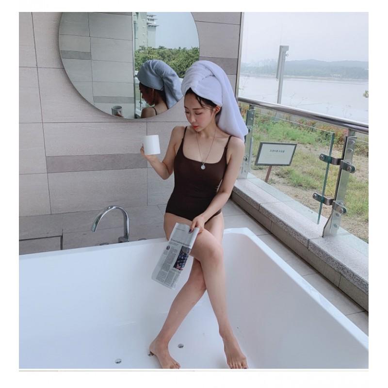 Womens One Piece Swimsuit With Backless Design Tummy Control Padded Bust Solid Color Pool Beach Vacation