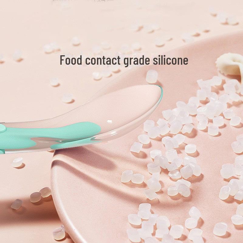 Silicone Baby Feeding Spoon Set for Newborns - Soft Training Utensils for Easy Meal Supplementation