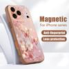 Dream Butterfly Floral Pattern Case For iPhone 17 Pro Max Magnetic For Magsafe Skin Feeling Cover For iPhone 16 15 14 13 Pro Max