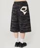 PEACE MAKER Pce Applique Deep Tuck Bermuda Sweat Shorts (Camouflage)