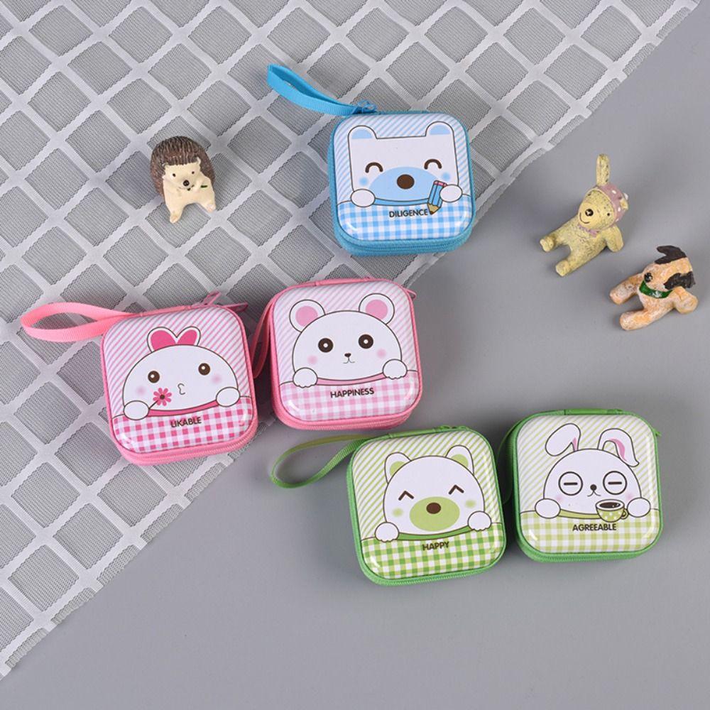 

Tinplate Mini Wallet Cartoon Print Earphone Storage Box New Children s Coin Bag