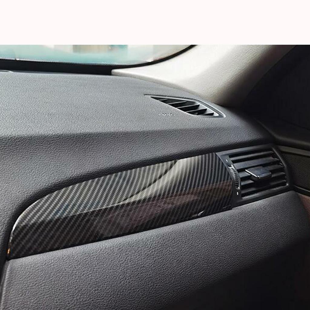 Carbon Fiber Console Co-Pilot Dash Strip Trim For BMW X3 F25 X4 F26 2011-2017