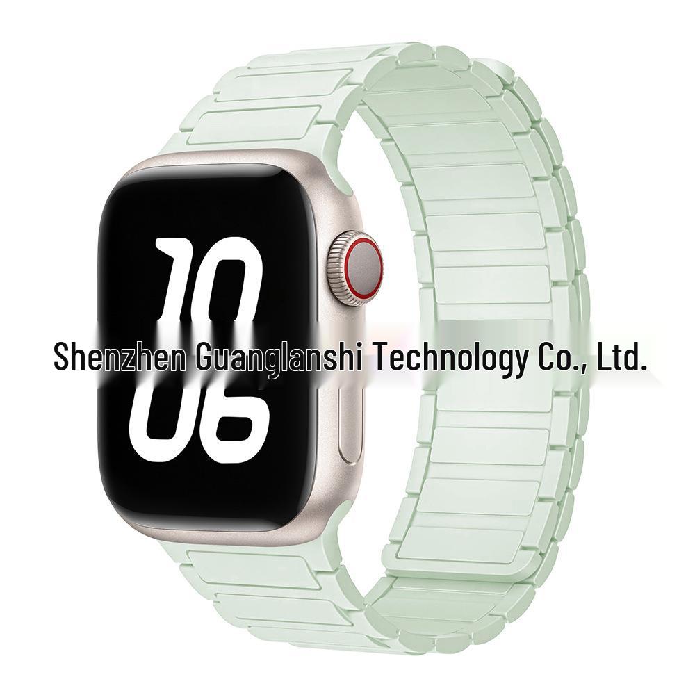 „Curea de culoare contrastantă din silicon magnetic S9 pentru Apple Watch Series 5-9”