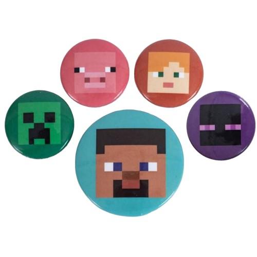Minecraft Faces Badge (Pack of 5)