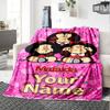 Name Custom Mafalda Cartoon Print Flannel Blanket High Quality Warm Comfortable Cover for All Seasons Perfect for Gifts Home Decor