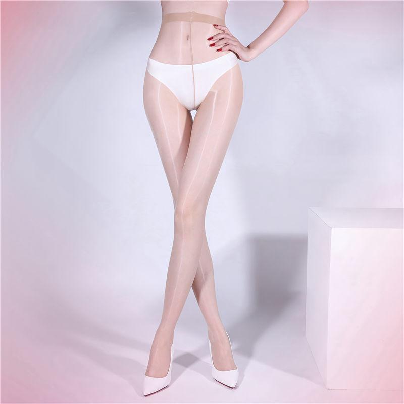 Ultra Dünne 1D Sexy Strumpfhose Aurora Serie Ölglänzende Strümpfe für Frauen Hohe Taille Durchsichtige Strumpfhose Glänzende Glatte Medias
